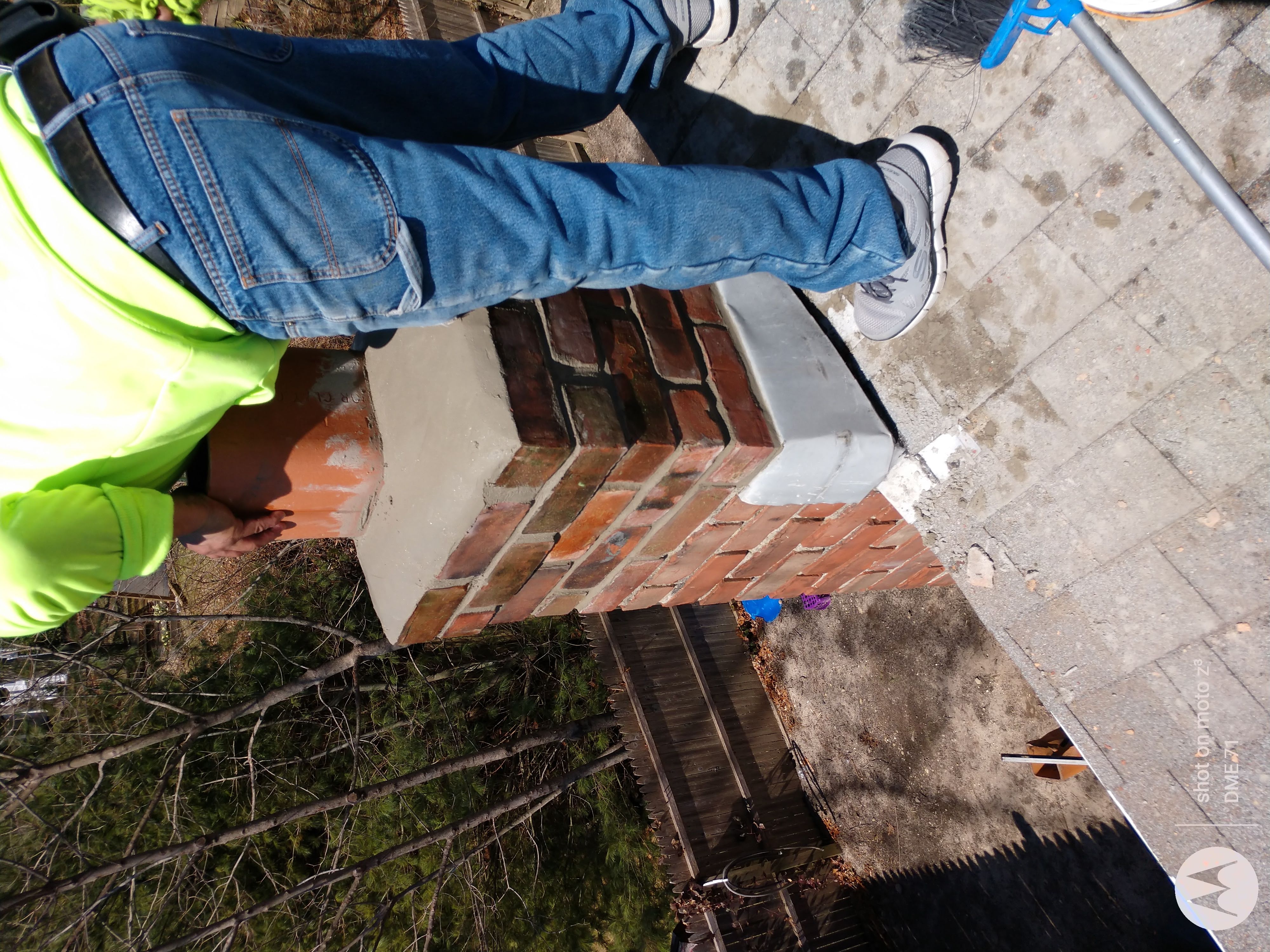 Cracked chimney professionally repaired in East Hampton, NY